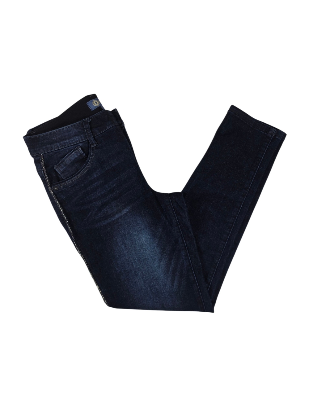 Democracy Women's Slim Fit "Ab" Solution Jeans With Gold Accent On Side Size 6